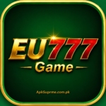 EU777 Game official 4K logo with golden and red 777 design on a green casino-themed background